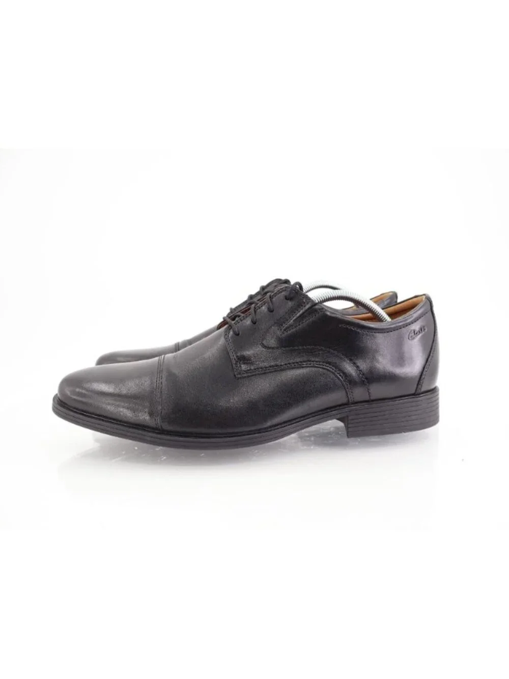 Clarks Men's Whiddon Cap Oxford Size 12M Black Leather Lace Up Dress Shoes